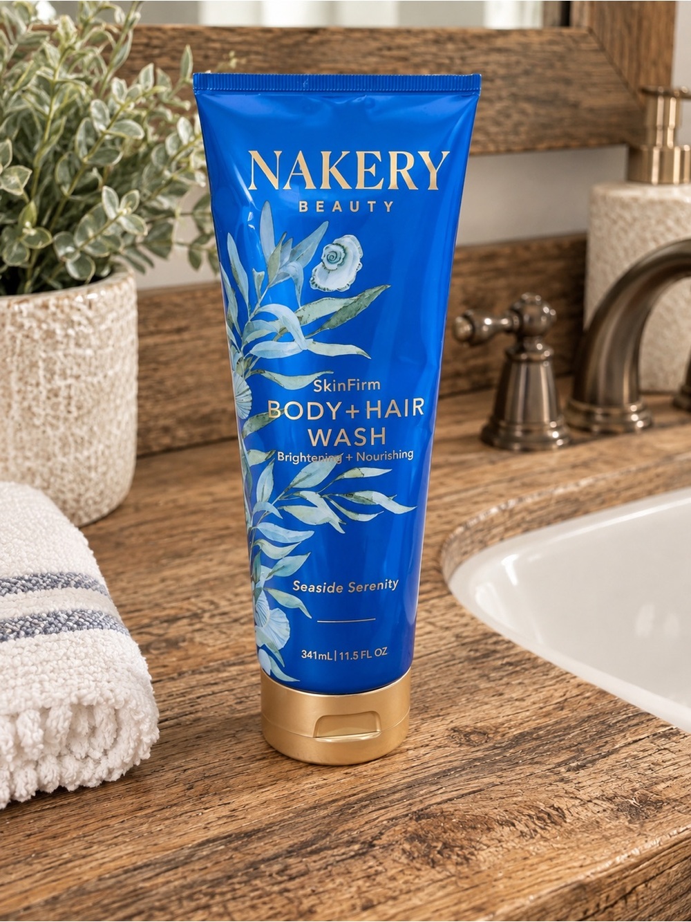 Nakery Beauty SkinFirm Body + Hair Wash - (Seaside Serenity), New/Sealed